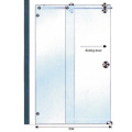 Frameless Shower Enclosure Sr-014-90 with Door Roller Sk-027A